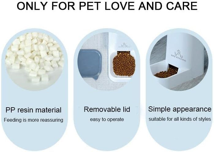 Paket hranilica za kućne ljubimce od 2 automatska hranilica za hranu za mačke/pse i vodilica 3.8 L samo-doziranje