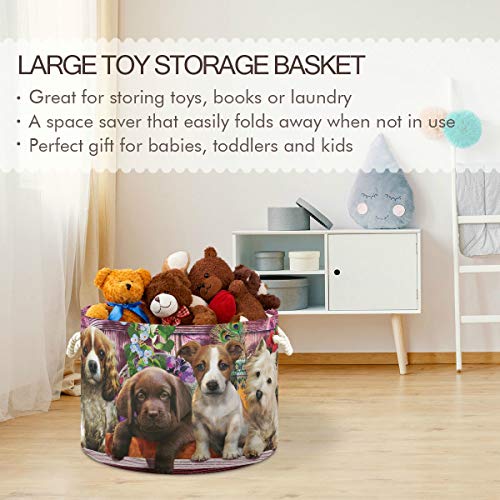 Životinjski pse igračka koči okrugli platno Organizator Košarica za skladištenje kante za djecu