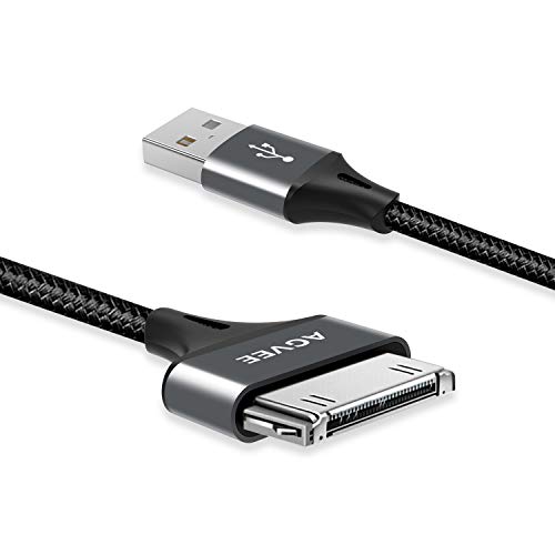 Agvee 2 Pack 3.3ft za stare kabl za punjenje iPhone 4S, MFI certificirani 30-pinski pleteni, brzi kabel