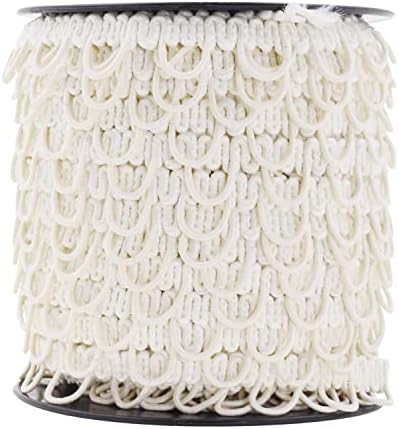 Mandala obrt Bjelokosti Bwlory Bread Trim s elastičnim petljima gumb - gumb Elastična petlja za šivanje trake