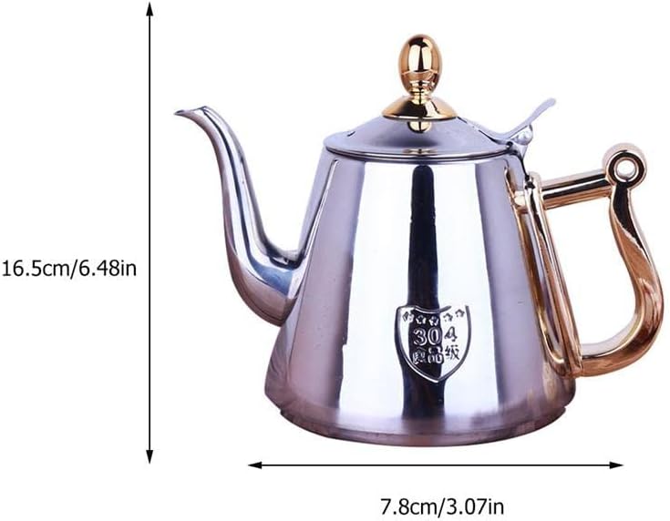 MMLLZEL 1.2L indukcijski štednjak siguran čaj od nehrđajućeg čelika čajnik sa infuzorom čaj za čaj cvjetni