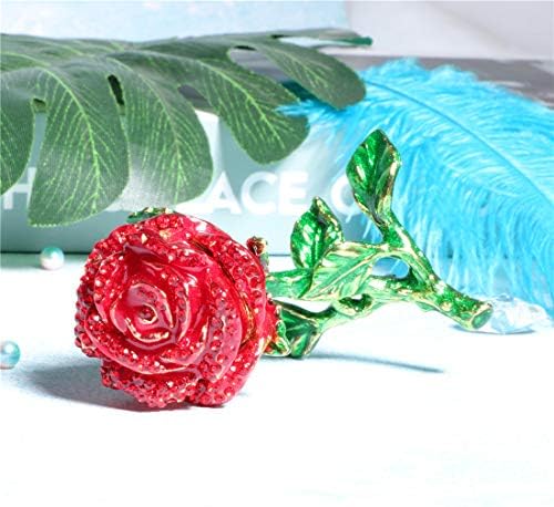Waltz & F Red Rose sa šarketom kutije za šarket Bejeweled ručno oslikani prsten za životinje Kolekcionarska