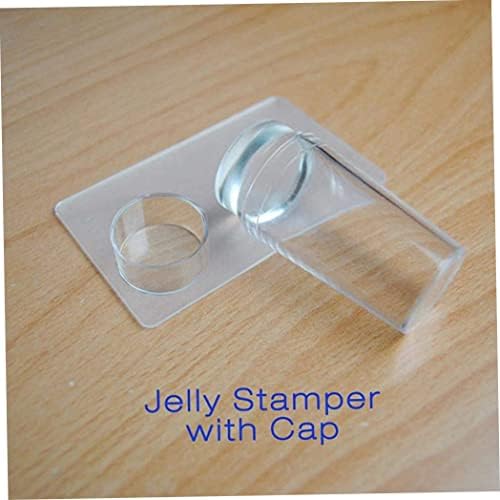 Silikonski Stamper za nokte Nail Art žele pečat mekani Nail Art strugač Clear Stamp transparentni Nail Art Stamper štampanje glave alati za manikir 2,8 cm 2kom.