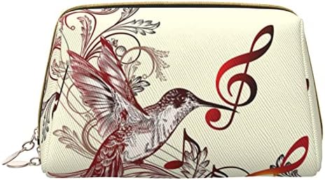 Ognot Flying Bird Glazbene note tiskane velike putne vrećice za šminkanje za torbicu, prijenosna toaletna vrećica za žene djevojke dnevni organizator za pohranu