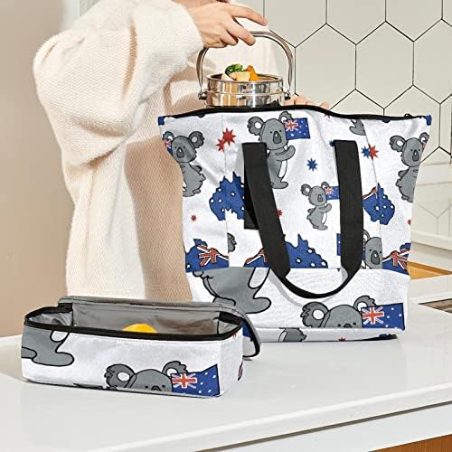 Putna torba za Laptop za žene, smeđe mačke koje sede sa činijama Radna torba sa torbom za ručak torbica