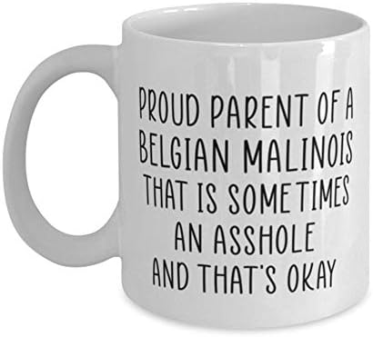 Belgijska Malinois šolja ponosni roditelj belgijskog Malinoisa smiješna ideja belgijskog Malinoisa jedinstvena