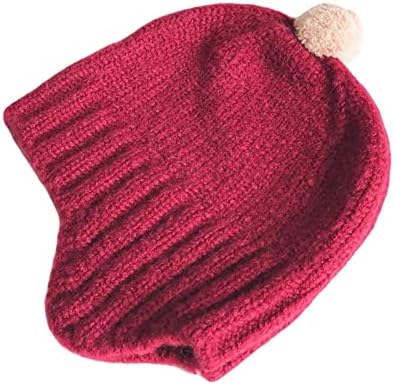 Acogo Baby Beanie Slatka pletena šešir pompom kapa topla beba zimska šešir sa ušima Beanie dečja debela lobanja