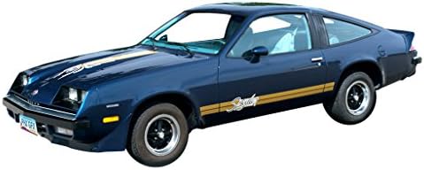 Phoenix Graphix 1977 1978 1979 Chevrolet Monza Spyder Decal Stripe Kit - Crna / DKblue / Ltblue