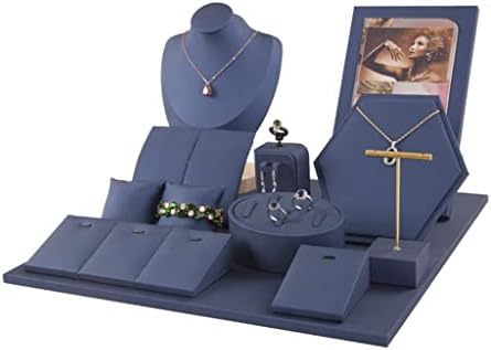 FIFOR 13 komada Set stalka za izlaganje kožnog nakita, skladište za ogrlicu privjesak prsten naušnice, stalak