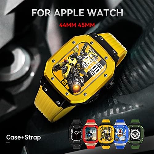 BOLSA za Apple Watch Band Case Series 8 7 6 5 4 SE Metalni okvir Silikonski remen za iwatch serije