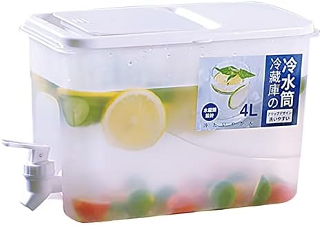 Organizacija ostave i korpe za skladištenje 4L plastični dozator za piće frižider dozator za piće hladni čajnik sa uklonjivom Filterskom pločom Spigot voćni čajnik limunada Flip Top kontejneri za skladištenje hrane