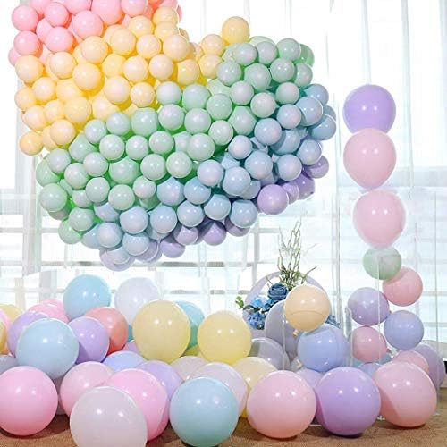 BEISHIDA 100 paket 10 inčni pastelni baloni Spring Rainbow boje, Macaron razne boje debeli mješoviti balon