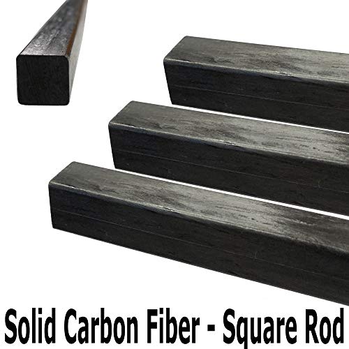 KARBXON - kvadratna šipka od karbonskih vlakana - 5mm x 1000mm – Pultruded kvadratna čvrsta šipka-crna