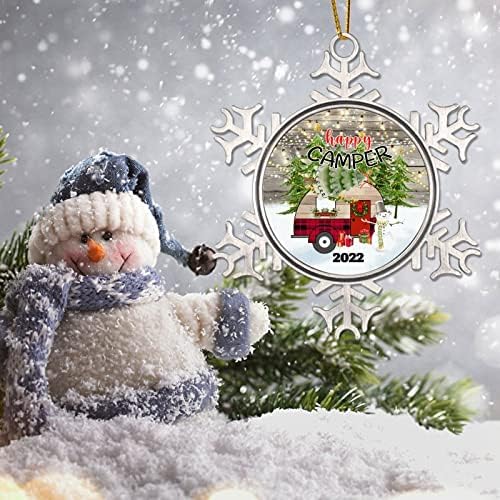 Zimsko Drvo Happy Camping božićno drvo viseći Ornament snjegović Božić kamper Van Božić dekoracije 3U