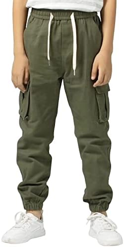 TLAENSON dječaci keper teretne pantalone za djecu vezice sa elastičnim strukom školska uniforma