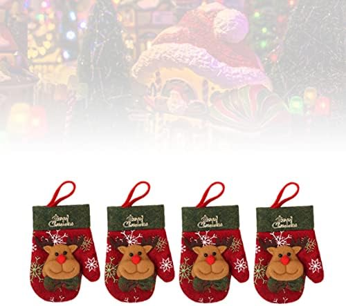 BESTonZON 8 kom držači svečani držač dekor u obliku ukras irvasi i Ornament poklon Candy ručak Srebrnina Božićne rukavice Cover vilica pribor za večeru držači, Elk Santa torba snjegović