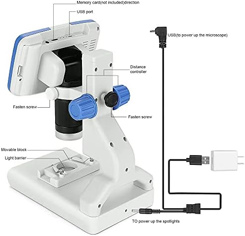 LEPSJGC 200x digitalni mikroskop 5 ekran video mikroskop elektronski mikroskop prisutan naučni alat za biologiju