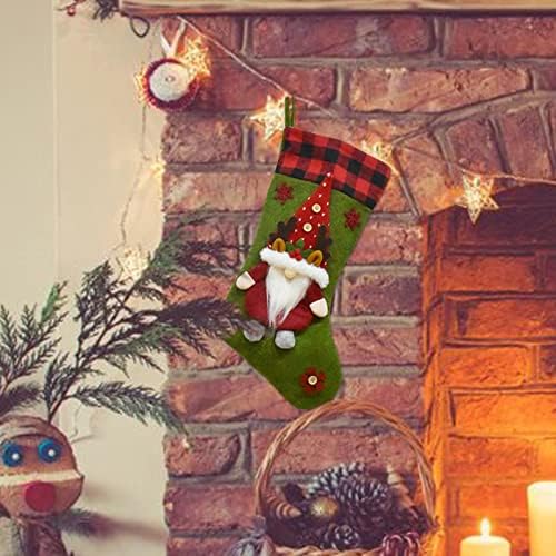 Velike čarape bomboni poklon čarape Božićni ukrasi Kućni odmor Božićni ukrasi za Crystal ChanstelIer BEADS
