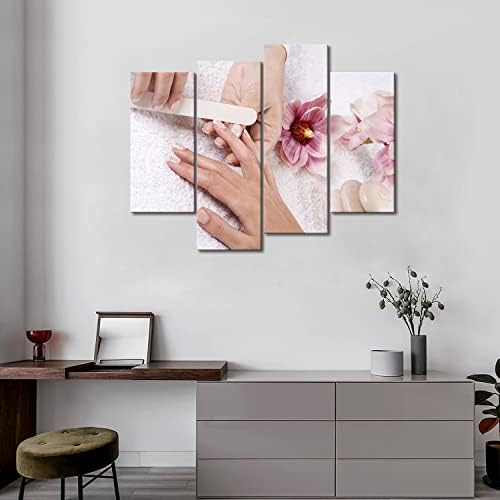 Pink Flowers Cabblestones neko je Nail-Painting Wall Art Painting Pictures Print On Canvas Art The Picture