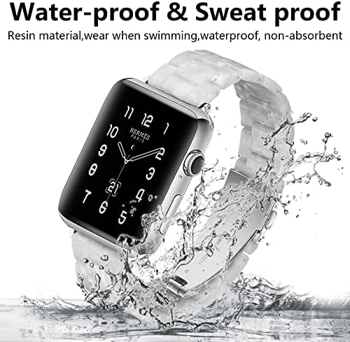 ZZLOVE Resin Apple Watch Bands, modna kornjačka smola iwatch band kompatibilna sa 38 mm 40mm 42mm 44mm IWATCH