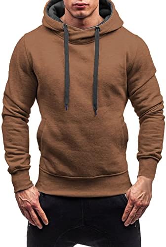 Kulywon muški Casual Sportski čvrsti džemper s kapuljačom jesen & amp; zimski rukavi duge boje muške dukserice