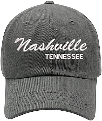 Odjeća na vrhunsku Nashville Tennessee Script izvezeni niski profil Soft Crown Unisex bejzbol tata šešir