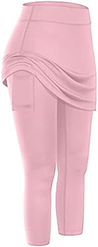 SNKSDGM pamučne Maxi haljine za žene ljetni elastični džepovi žene sportske joga suknje tenis formalne haljine za žene