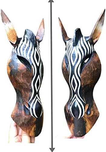 Kanja zidni dekor maska ​​afrička zebra umjetnička glava kućna soba viseći životinjski drveni isklesan