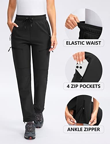SANTINY ženske pantalone za planinarenje sa podstavom od flisa 4 džepa sa patentnim zatvaračem
