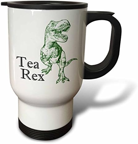 3drose čaj rex, putna krigla, 14 unca, nehrđajući čelik