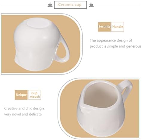 Luxshiny kafe krema od kafe stakleni bacač keramički kremači: 6pcs Mini umak Pitcher krema za kafu sirup Jar Server rubovi kafe krema za stakleno bacač