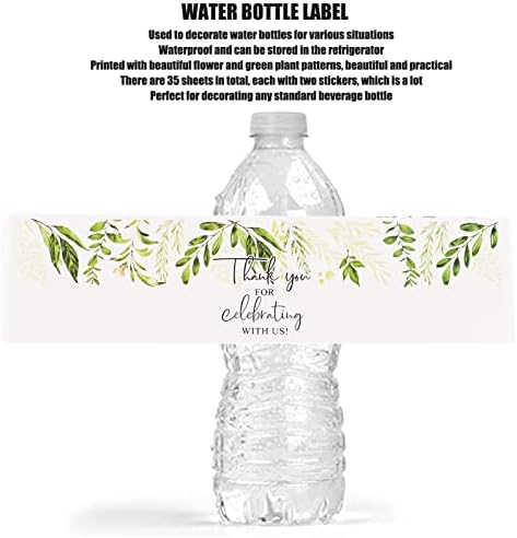 Naljepnica na vodi, snažna praktičnost papirnati materijal cvjetna boca za boce sa cvijetom uzorak vode vodootporan