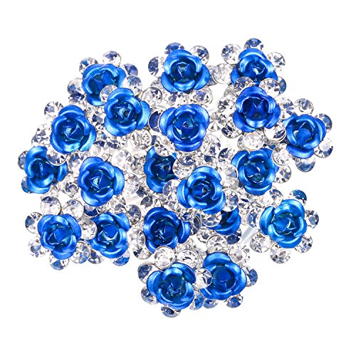 eBoot 40 Pack Crystal Hair Pins Rose Flower Rhinestone kopče za kosu za svadbeno vjenčanje ženski nakit
