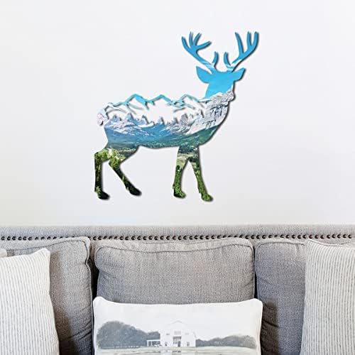 Znak od jelena metala - Domaći dekor, Metalni zidni znakovi, znak za uređenje doma, poklon za kuću