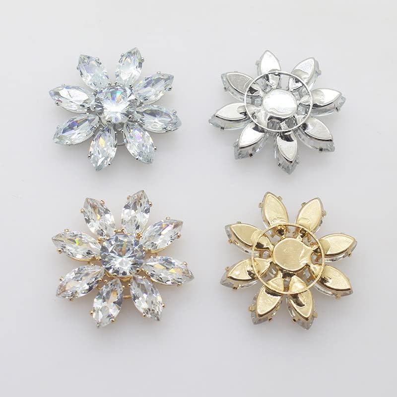 FSYSM elegantni temperament 2 kom kristalni cvijet dijamantski dugme vrhunsko prekrasna odjeća pribor za Rhinestone snijeg ukrasna