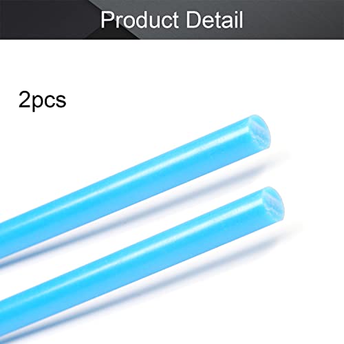Othmro 2kom plastične okrugle šipke 0,24 inča prečnika 39 inča, plave Polioksimetilenske šipke inženjerske