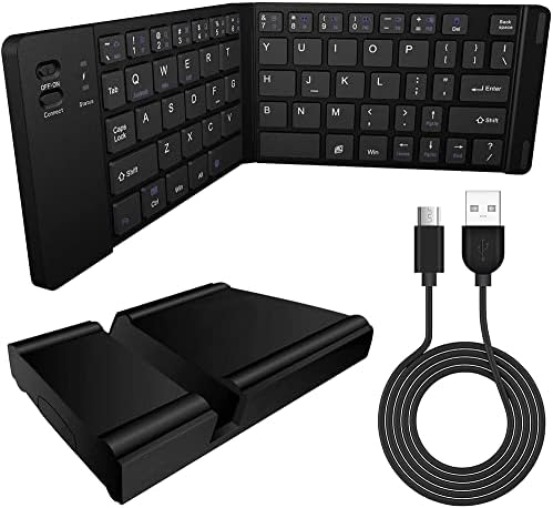 Radovi Cellet Ultra tanka sklopiva Bežična Bluetooth tastatura kompatibilna sa Alcatel OneTouch POP S7 sa držačem telefona-punjiva puna tastatura!