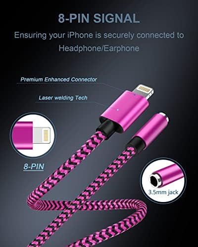 [Apple MFi Certified] 2pack iPhone 3.5 mm Adapter za slušalice, munja na 3.5 mm Adapter za slušalice iPhone