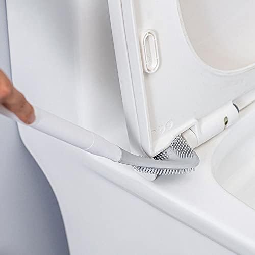 Silikonska toaletna četkica sa držačem dugim rukohvatom toaletnim četkom Fleksibilne meke čekinje