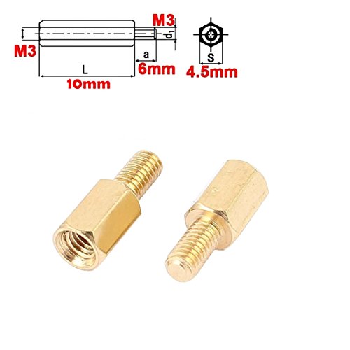 Samidea 50-pakovanje m3x10 + 6 mm muški do m3 ženska 16mm vijak PCB postolje za spajanje