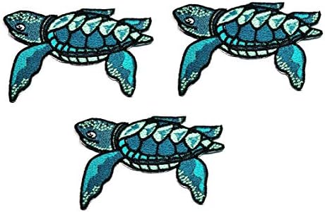 Umama Patch set od 3 kornjača ocean akvarijum podvodna crtana Aplikacija Patch Slatka morska kornjača vezeno
