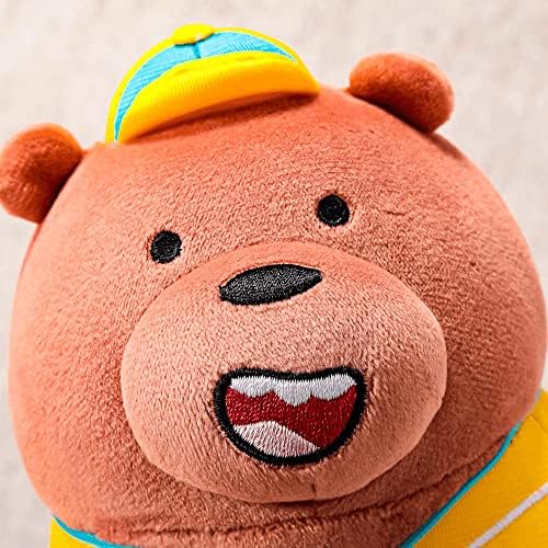 Miniso We Bare Bears 8.5 Plispija sa žutim odjećom - Ultrasoft Grizzly punjene životinje, slatka crtana
