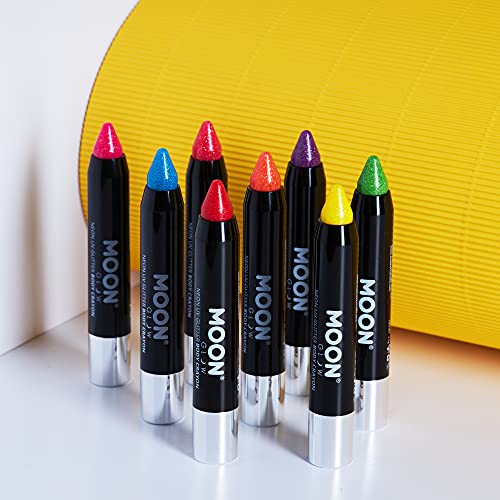 Mjesec Glow - Neon UV Glitter Body Crayons, plava, 3,5 g singl