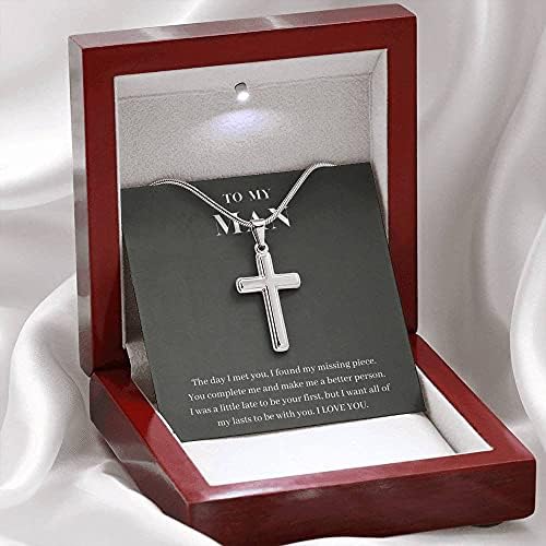 Nakit za poruke, ručno izrađena ogrlica - personalizirani poklon privjesak privjesak, do mog muškarca, dečka / muž poklon, božićni poklon za muža / dečka, poklon za rođendan muža / dečka