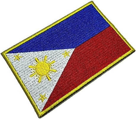 BP0218T21 Filipini Flag zastepeni zakrpa za uniformu, kimono, prsluk bicikl, glačalo ili šivanje