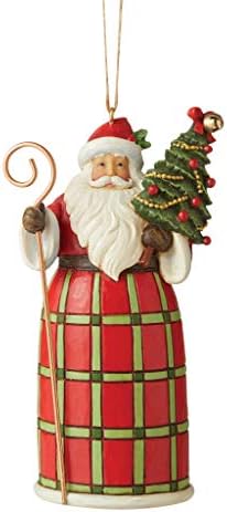 Enesco Jim Shore Country Living Santa s božićnim drvcama za viseći ukras, 1 u H x 1 u w x 1 u l, višebojni