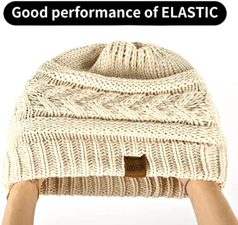 Zimske kape za žene za žene kabel pletene šešire meke tople žene Beanies Stretch debeli pleteni