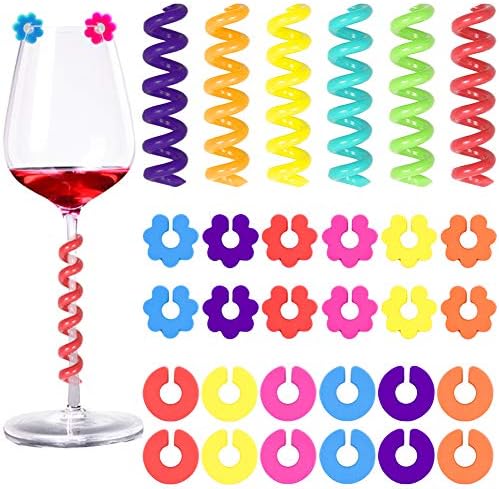 Jolbndcv 30 kom silikonsko piće markeri vino staklo čari markeri piće markeri za šampanjac Flaute