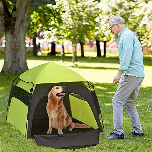 Pawhut Pop up pasa šator za dodatne velike i velike pse, prijenosni kućni ljubimac kamp šator s torbom