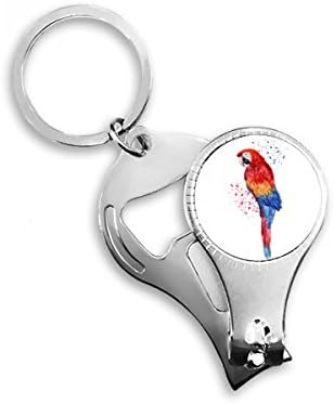 Crveni psitaciformini parot ptice za nokte za nokte prsten ključeva za ključeve za ključeva